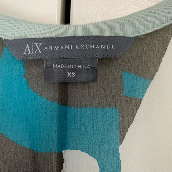❤️Armani Exchange Blouse Sheer Sleeveles Racerback - Picture 4 of 6